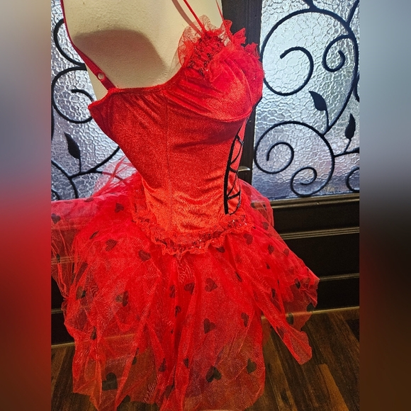 Women's Leg Avenue Sexy Red Velvet love bug costume. DRESS ONLY. Size Xsmall - Picture 3 of 8